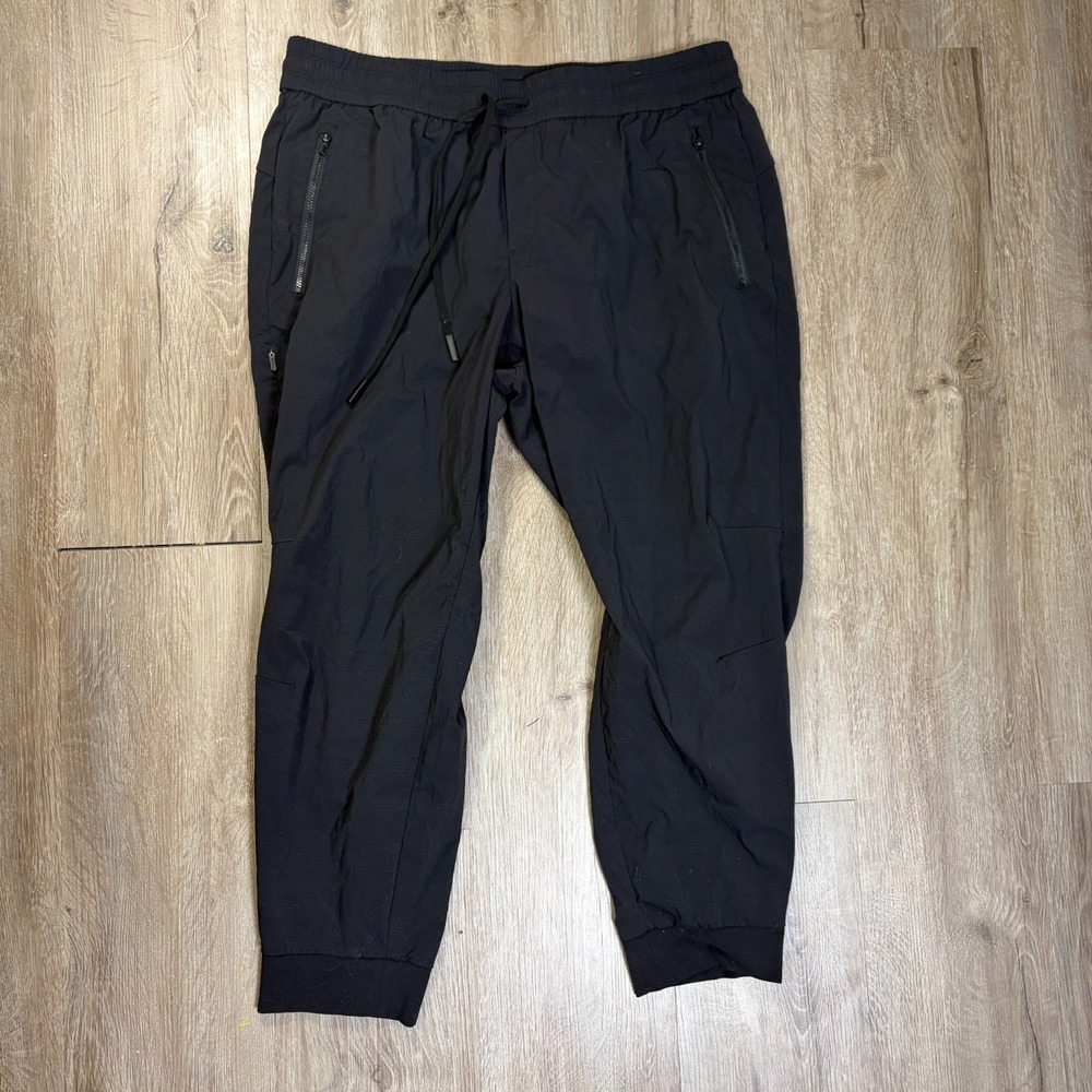 Athleta Trekkie Relaxed Mid Rise Jogger Black Womens Size Large Athletic Pants